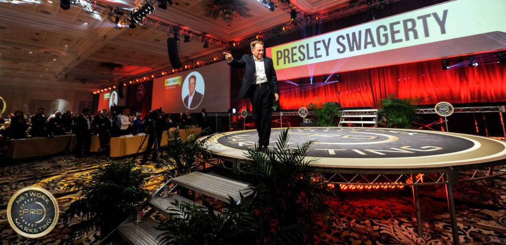 Photo of Presley Swagerty keynote speaker at Network Marketing Pro Convention